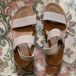 Women’s Neutral Beige Elastic Strap Sandals